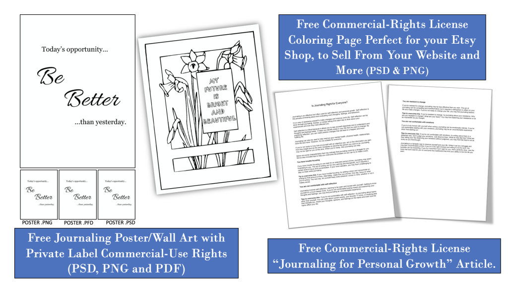 Free Journaling For Personal Growth Pack With Commercial Use Plr Rights