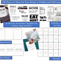 Visualizing Success Ekit: Niche Product Templates, Coloring Pages, Journal, Planner and Card Deck
