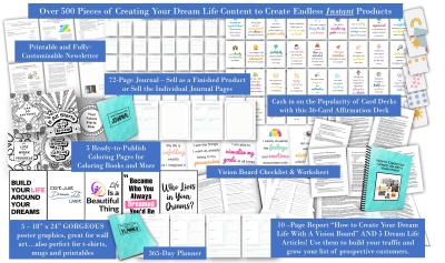Creating Your Dream Life With A Vision Board Ekit Value Pack