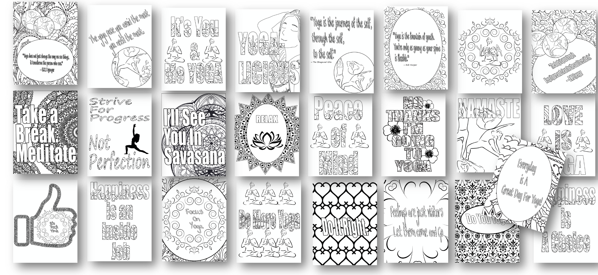 24 More Yoga Coloring Pages