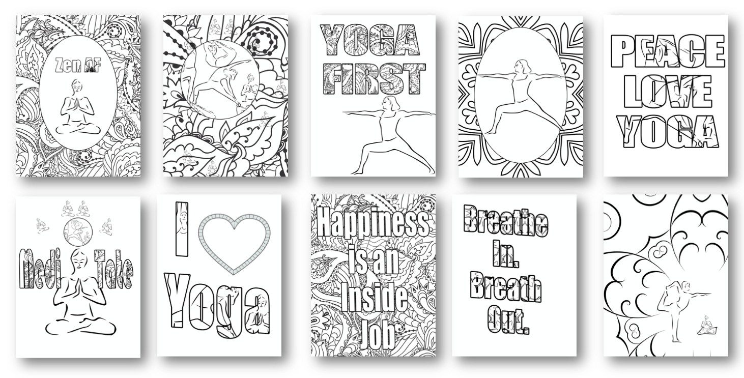 Yoga Coloring Pages