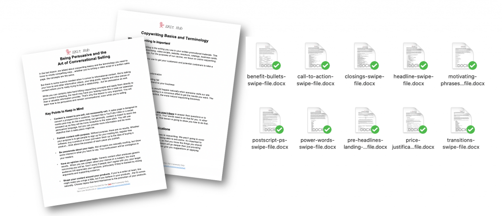Copywriting Guides and Swipe File