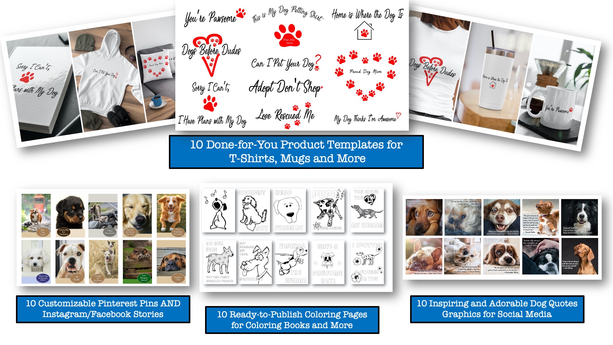 Product & Social Media Templates for the Dog Niche with PLR Rights