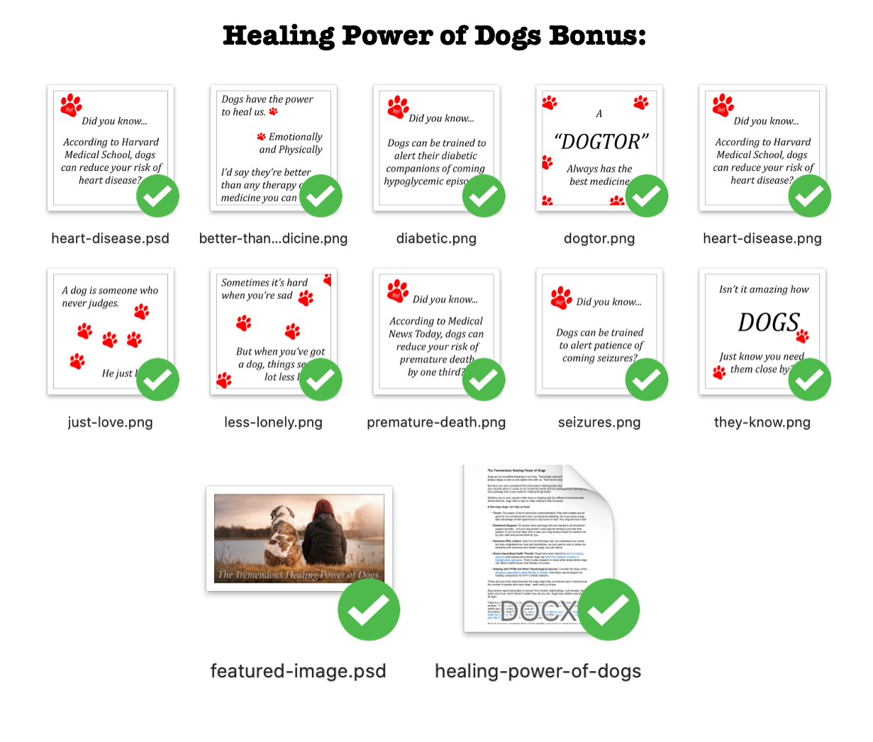 Healing Power of Dogs Bonus