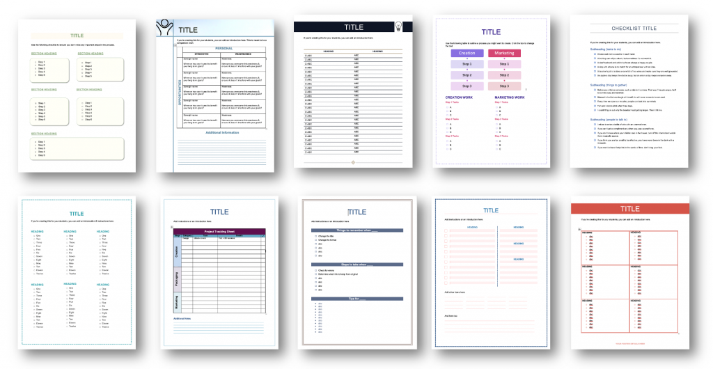 Checklist Templates