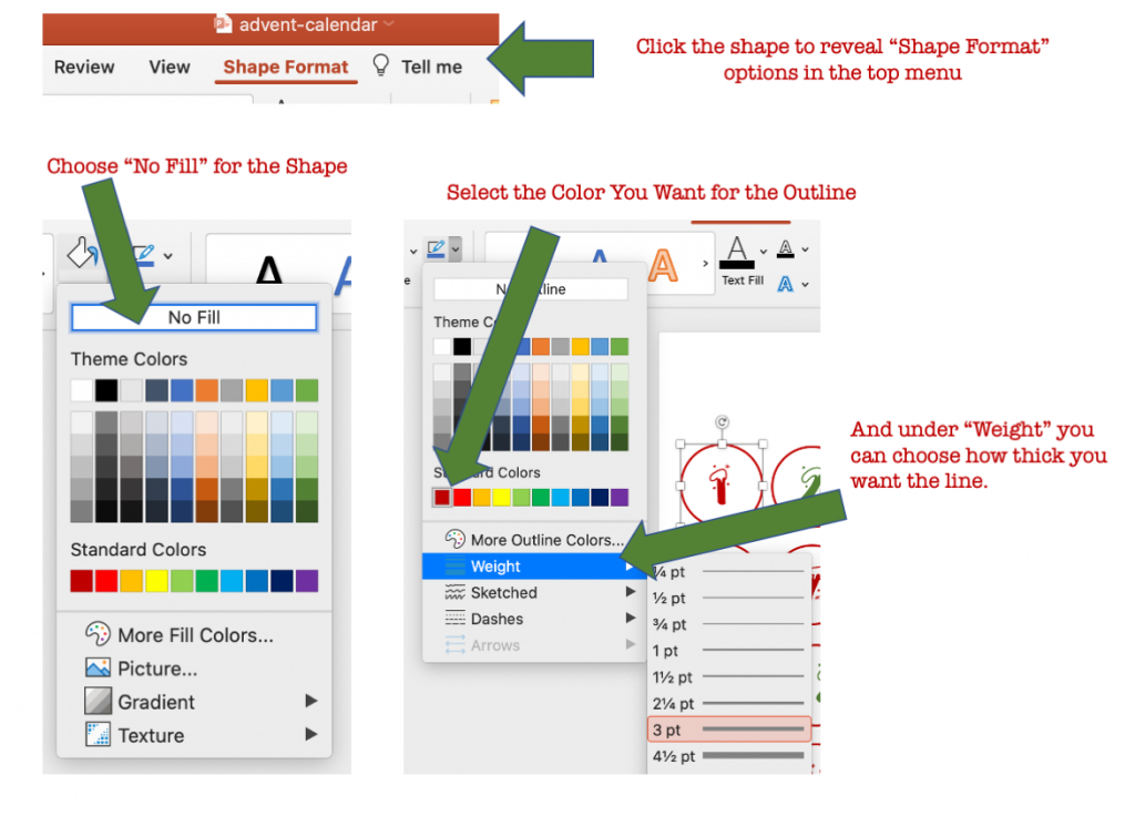 How to Format Your Advent Calendar in PowerPoint