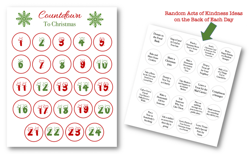 Free Printable Advent Calendar