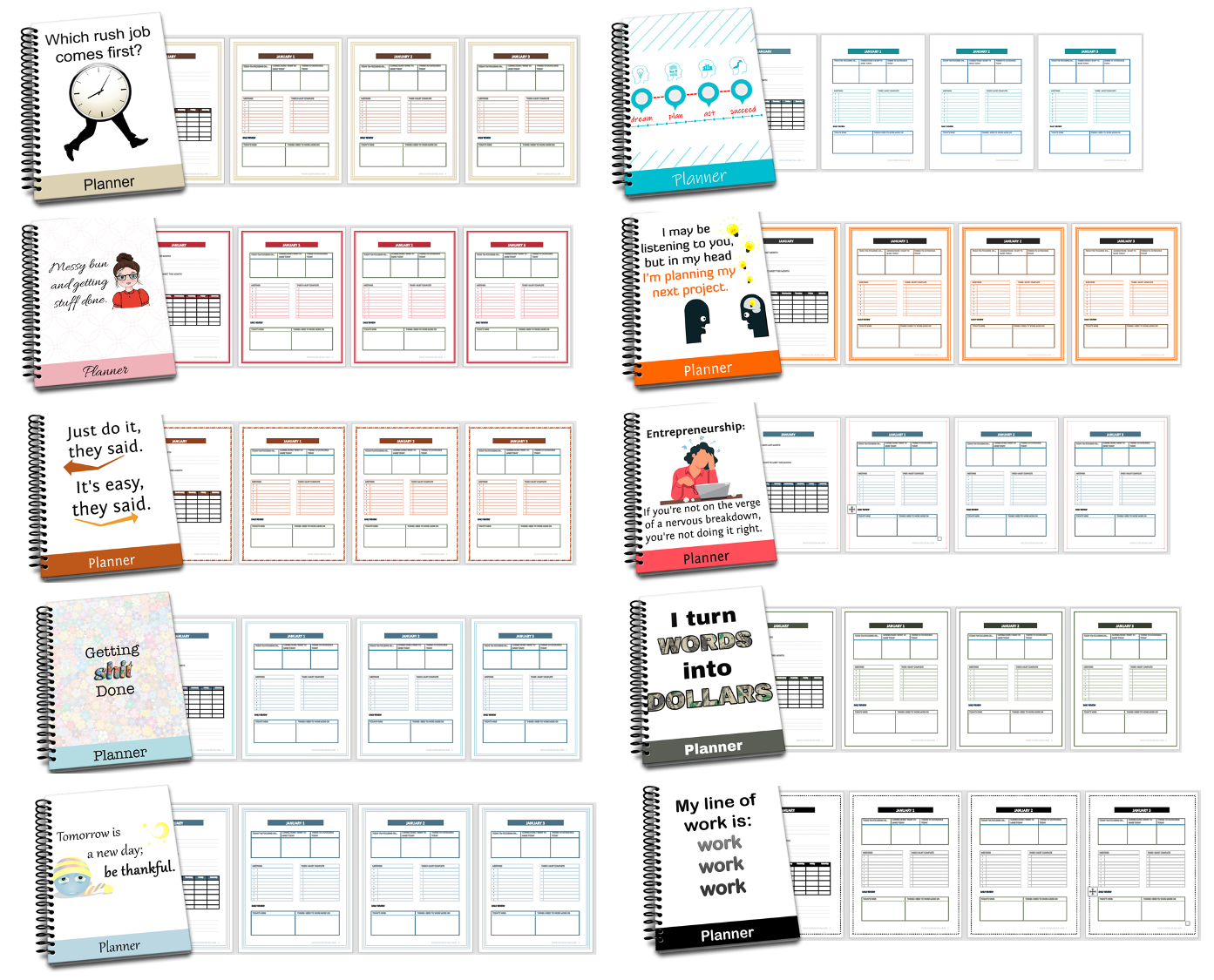 PLR Planners for Marketers