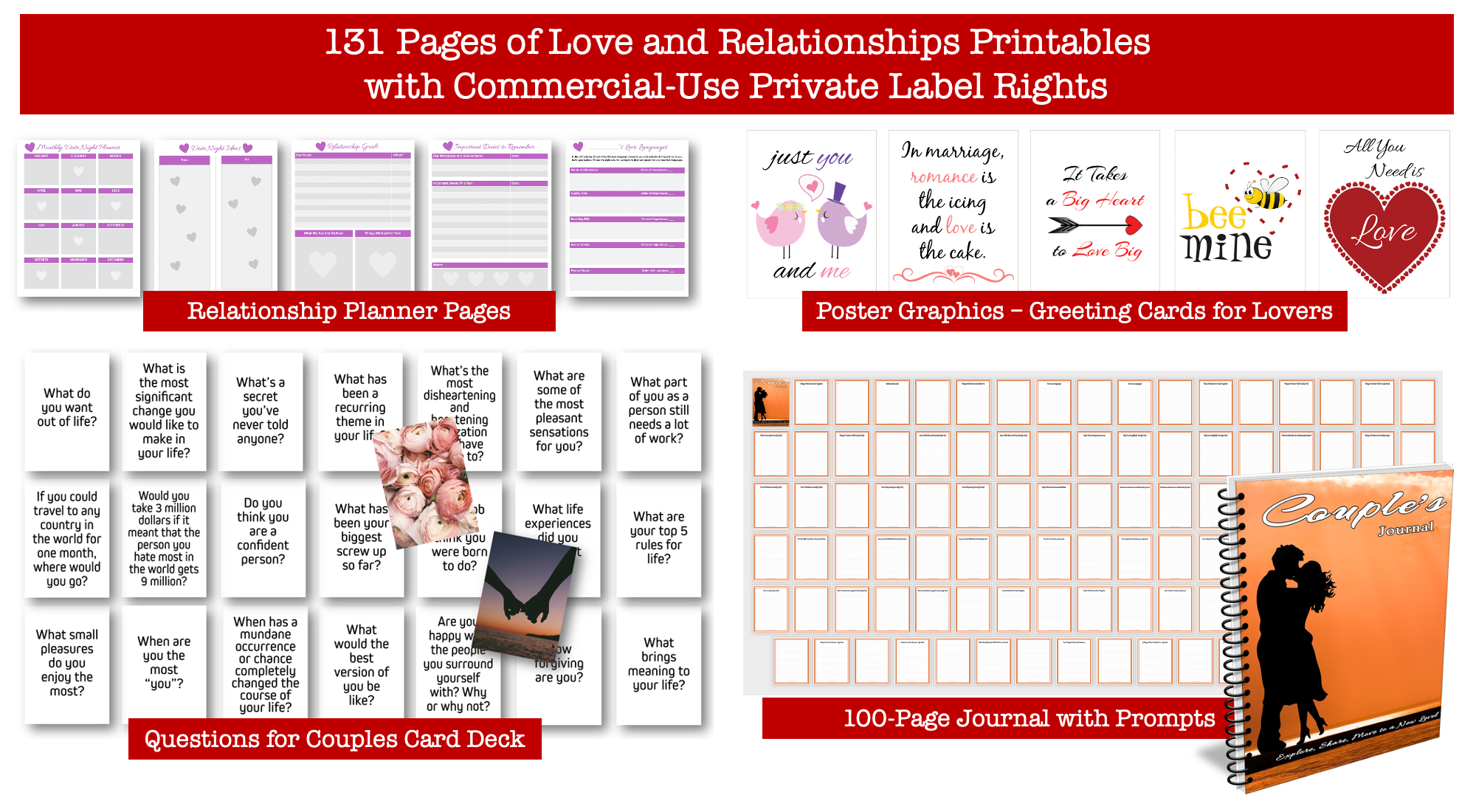 Done for You and Ready-to-Publish Love and Relationships Printables