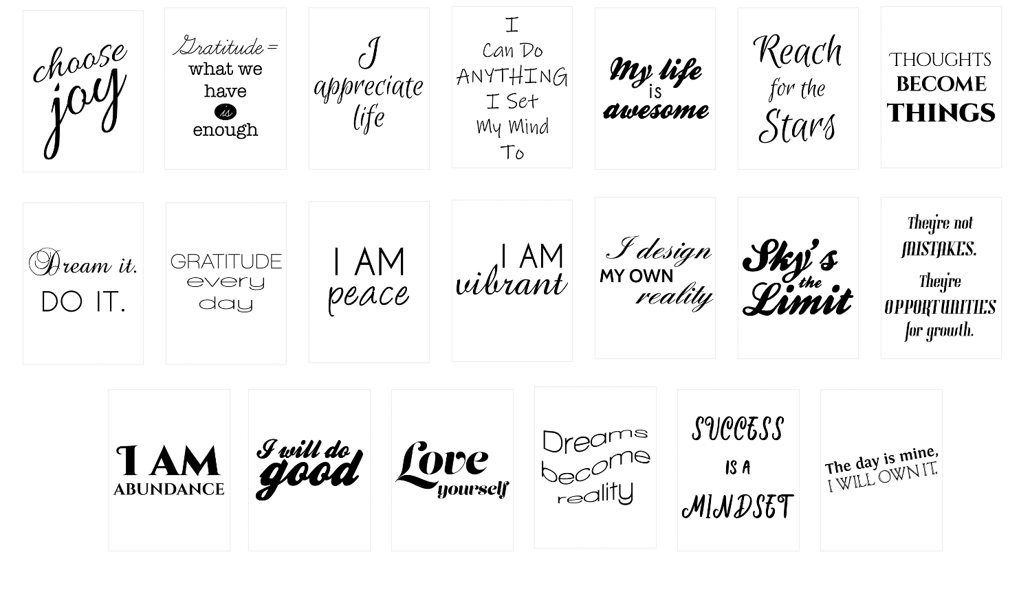 Positive Affirmations Posters