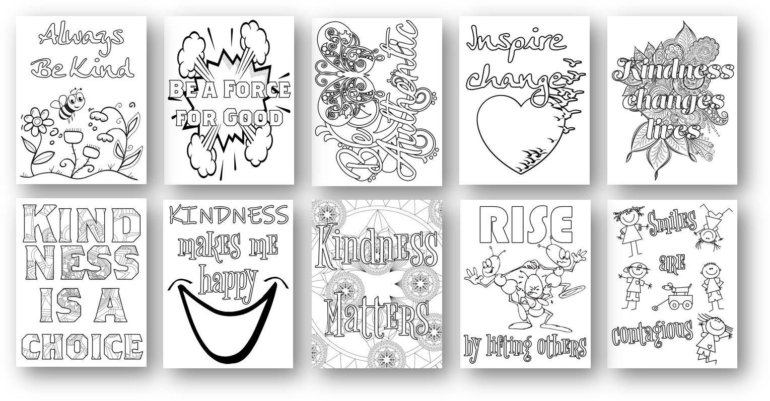 Kindness coloring pages