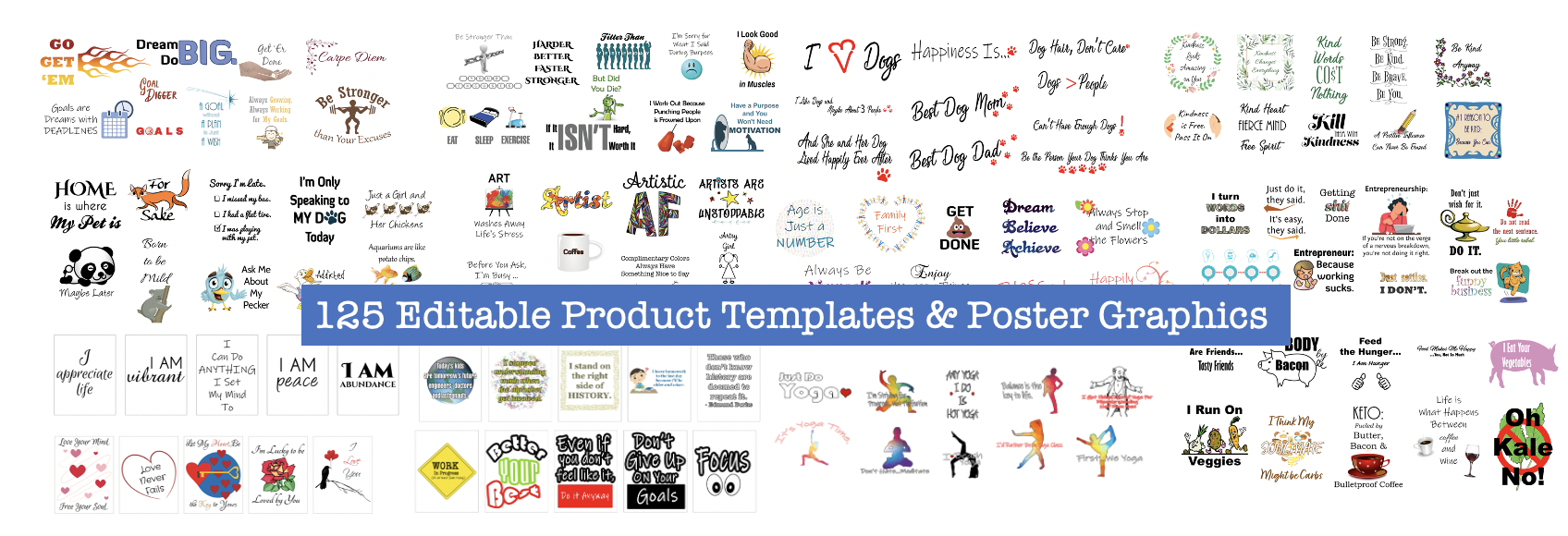 125 product Templates and Posters