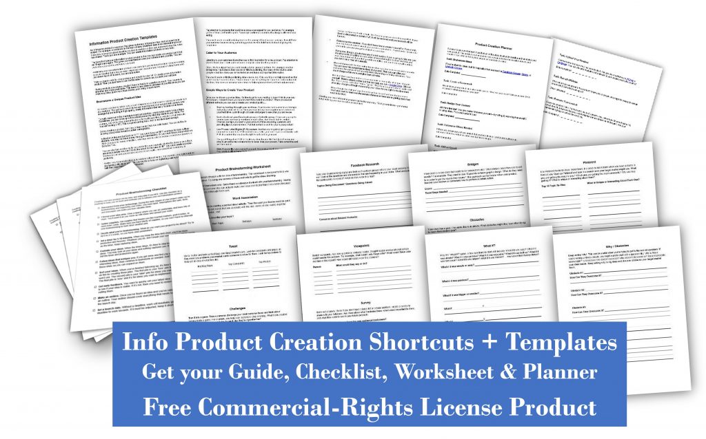 Free Information Product Creation Templates