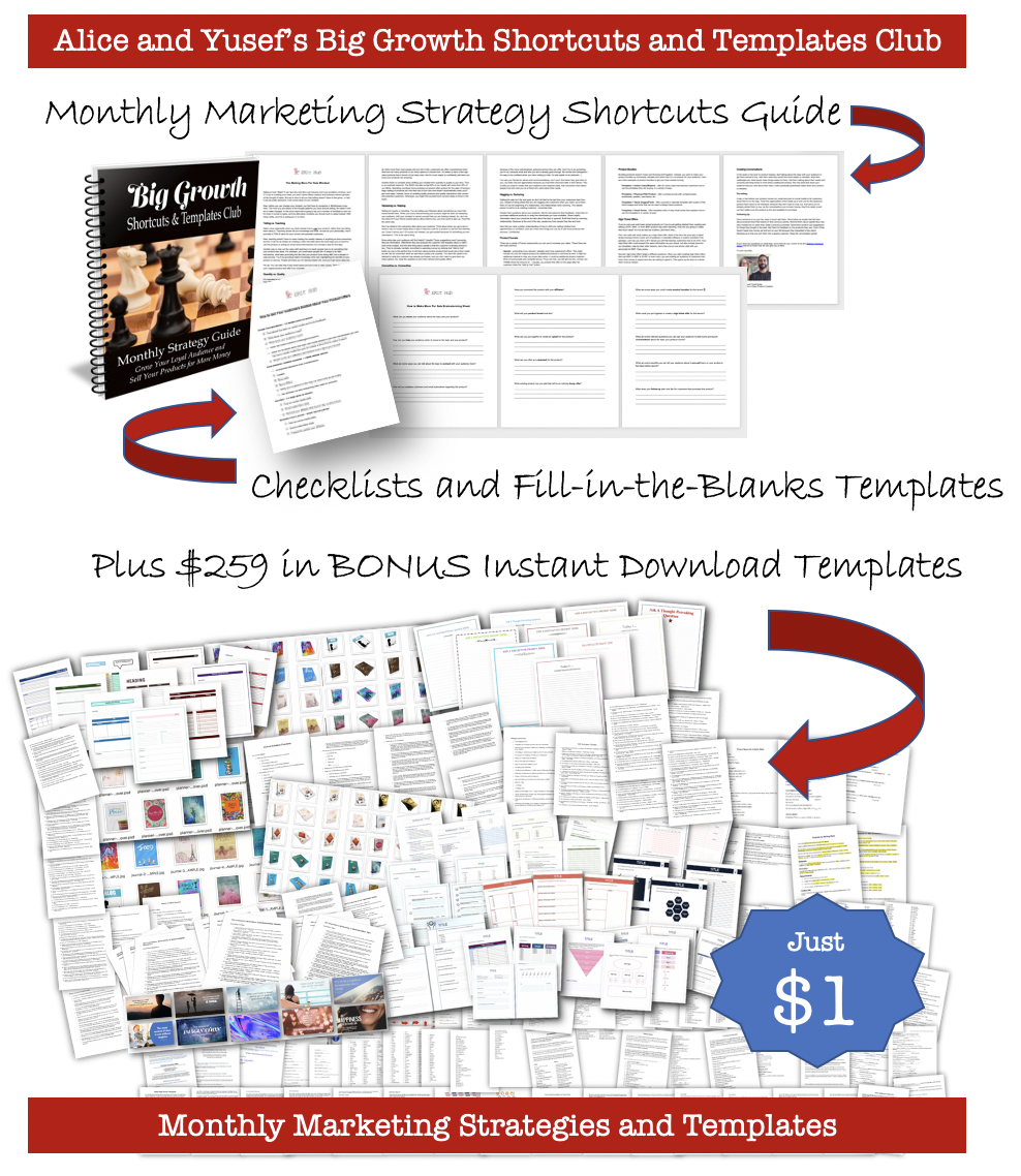 $1 Big Growth Shortcuts and Templates Club