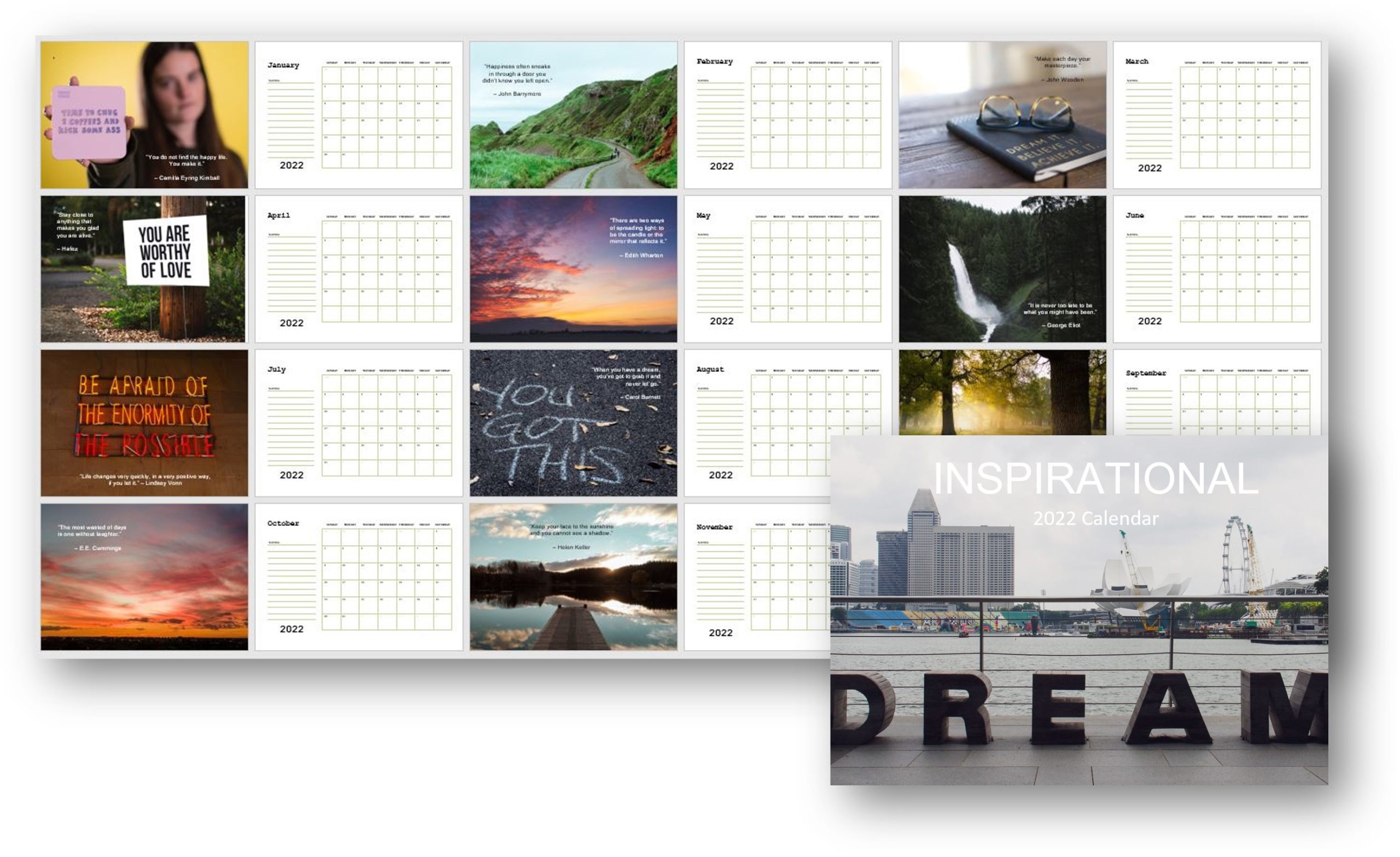 free inspirational calendar plr