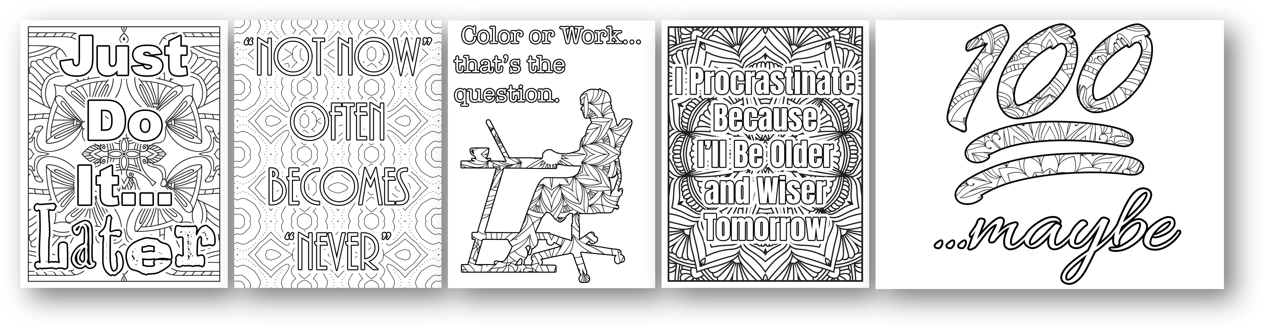 stop procrastinating coloring pages plr