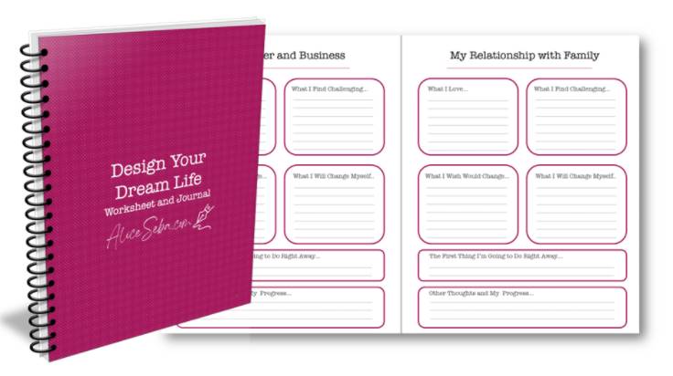 Image of the Design Your Dream Life Worksheet and Journal