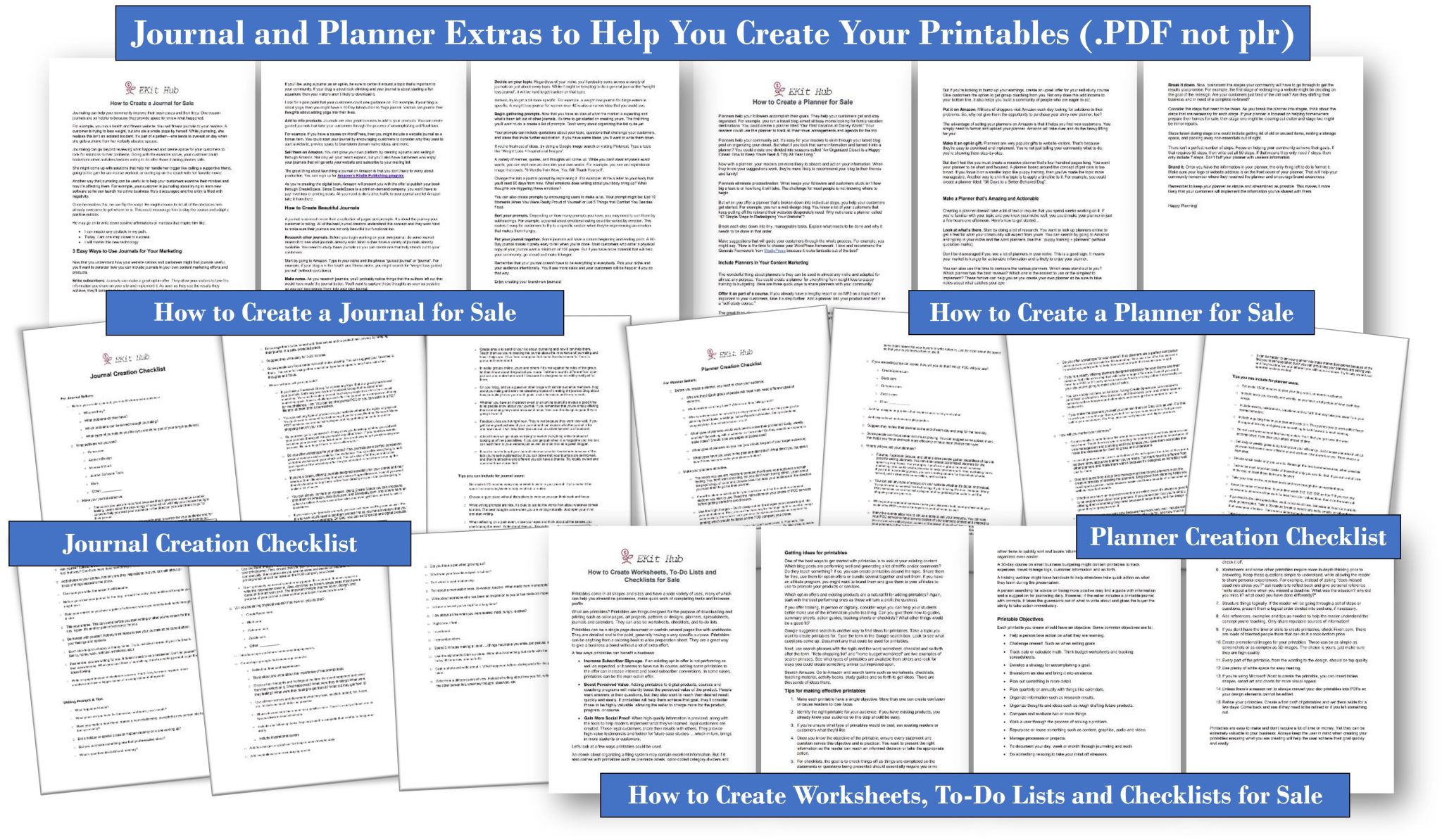 extra planner and journal creation help not plr Entrepreneur's Kit Hub