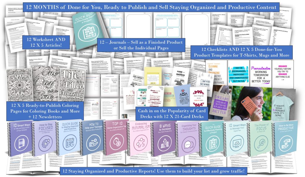 Organization and Productivity Niche PLR Pack