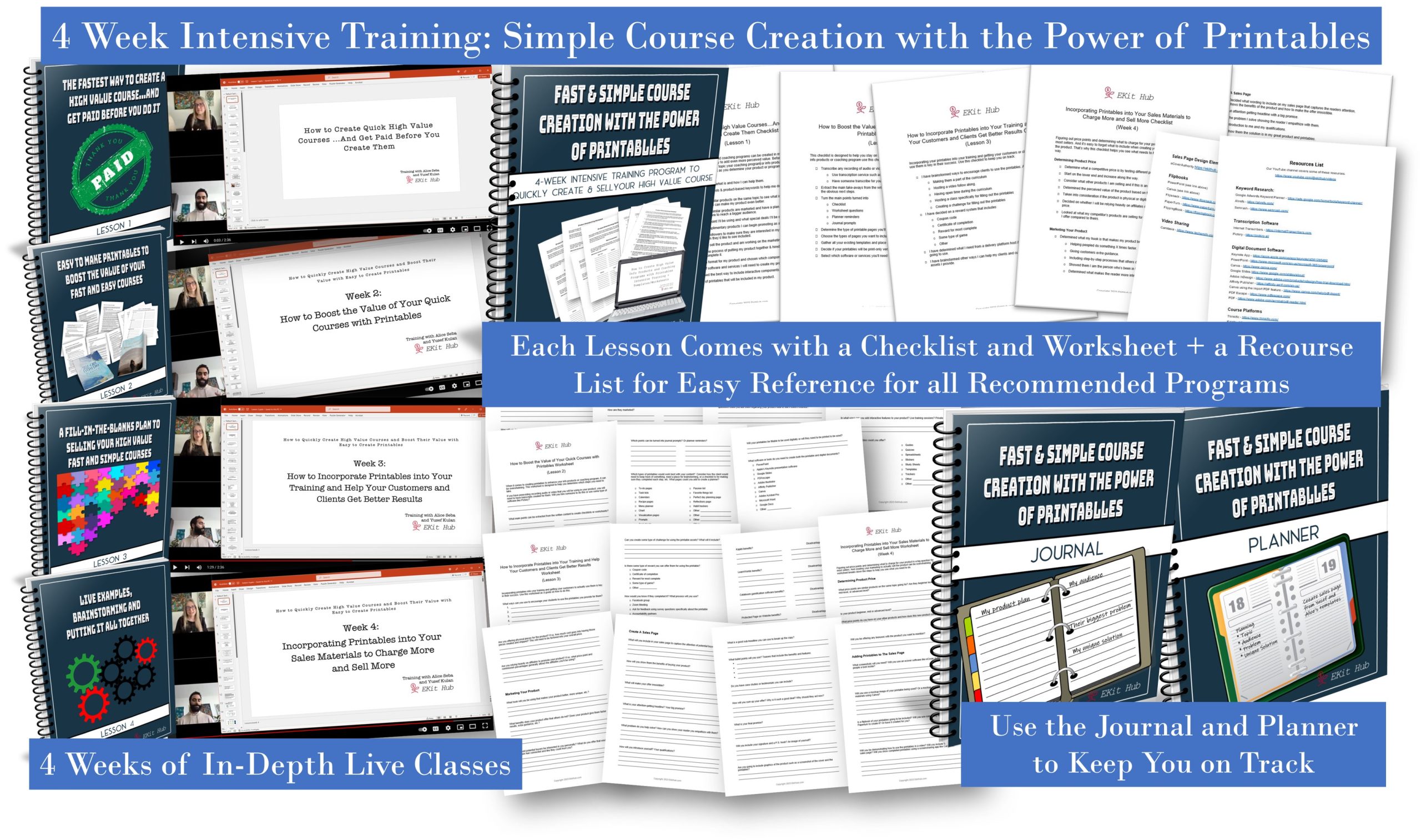4 week intensive training program Printables to Boost the Value of Your Info Products and Coaching Programs
