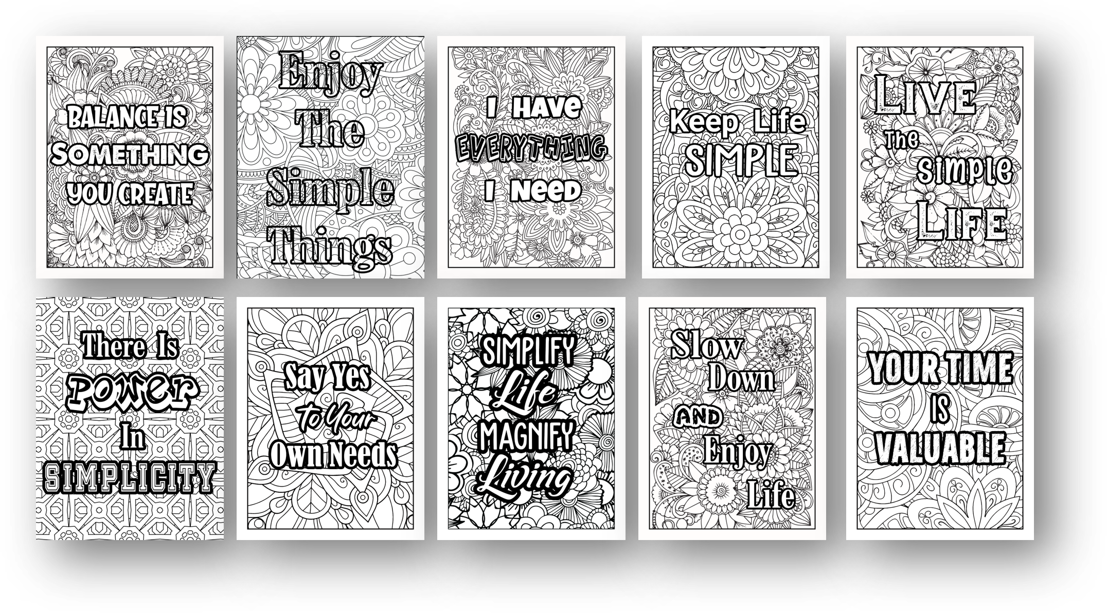 Simplifying Your Life Coloring Pages