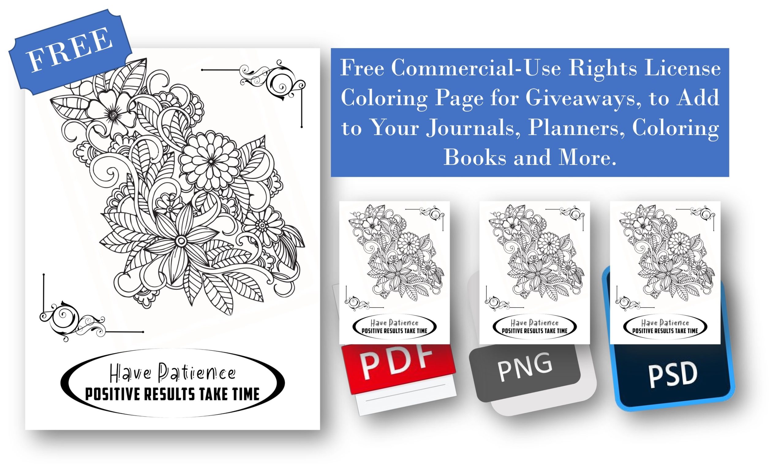 free personal development coloring page plr