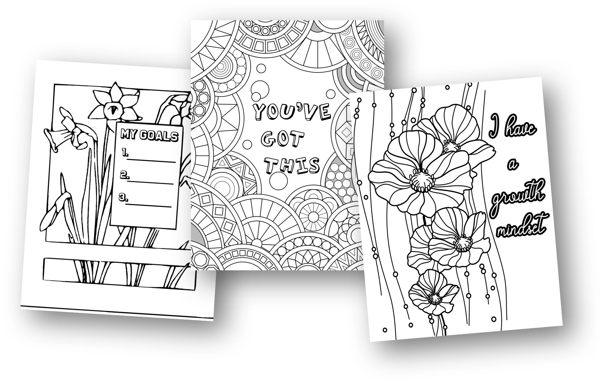 goal setting coloring pages plr