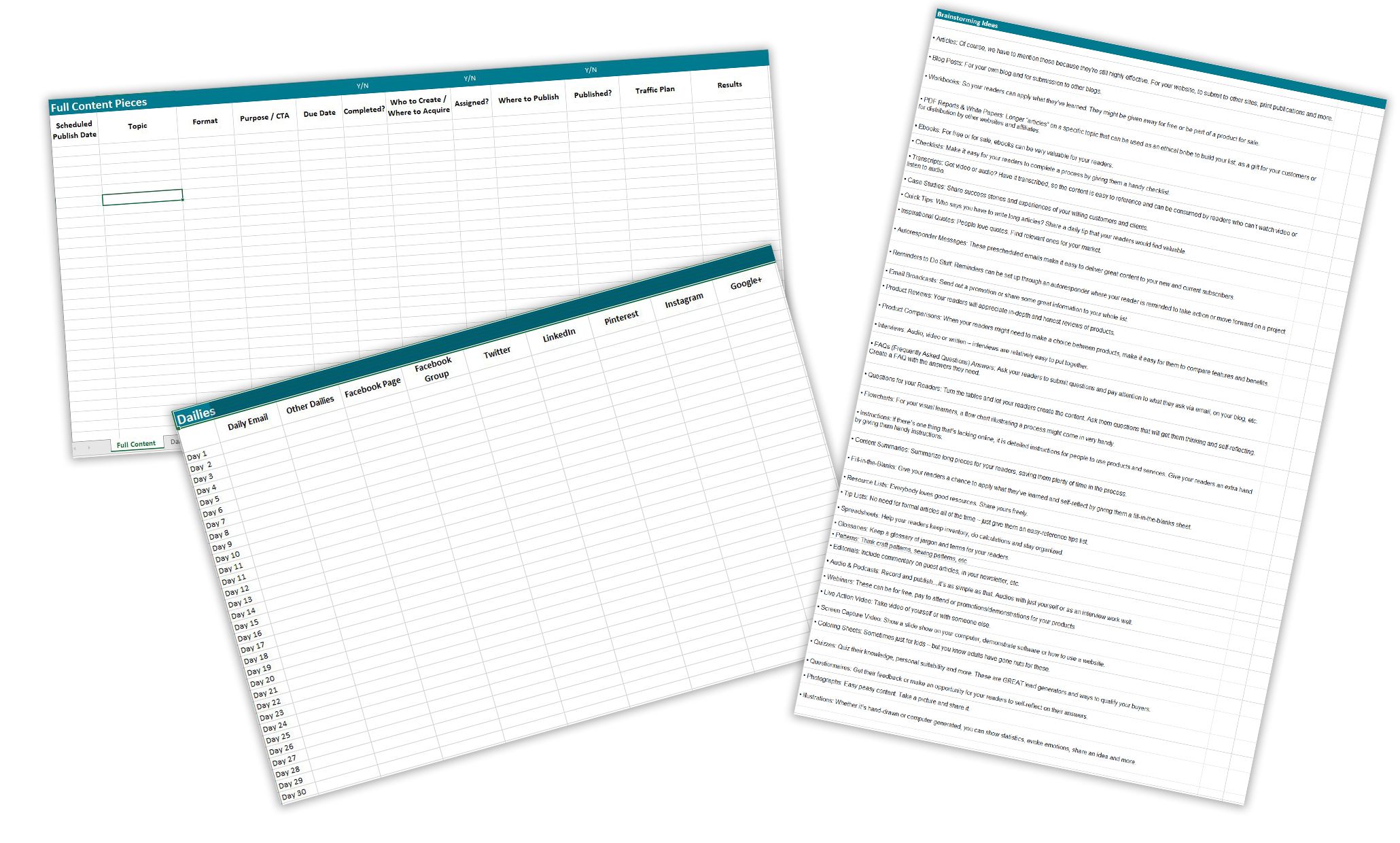 Monthly Content Planner