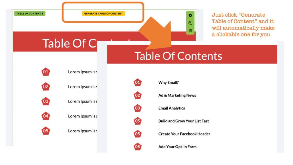 Auto-generate the table of contents in Sqribble Ebook Creator