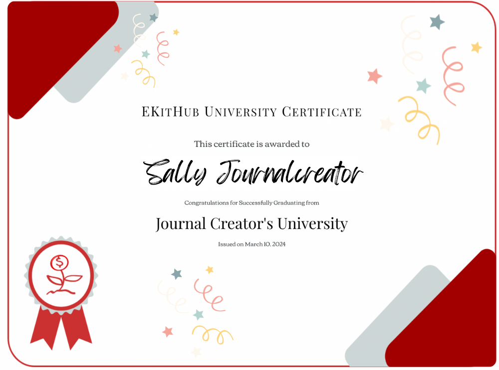 Journal Maker's University Certificate