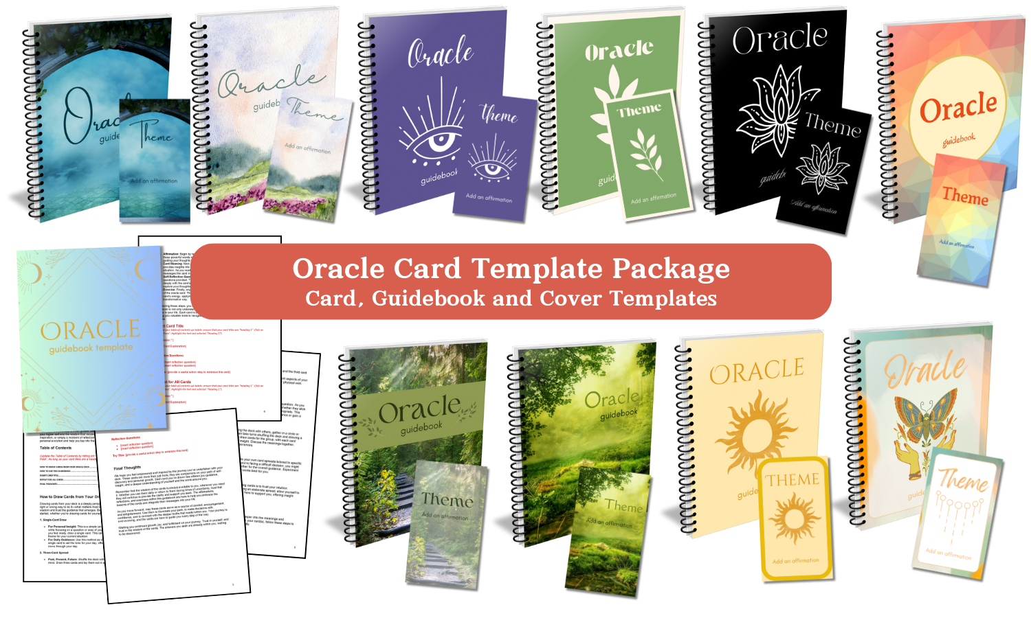 Fill-in-the-Blanks Templates for Your Oracle Cards and Companion Guidebooks