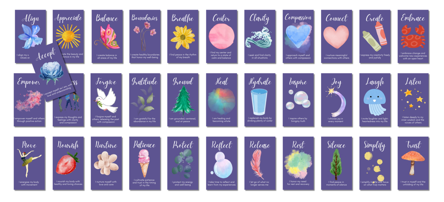 Completely Done-for-You Self-Care Oracle Card Package with Guidebook