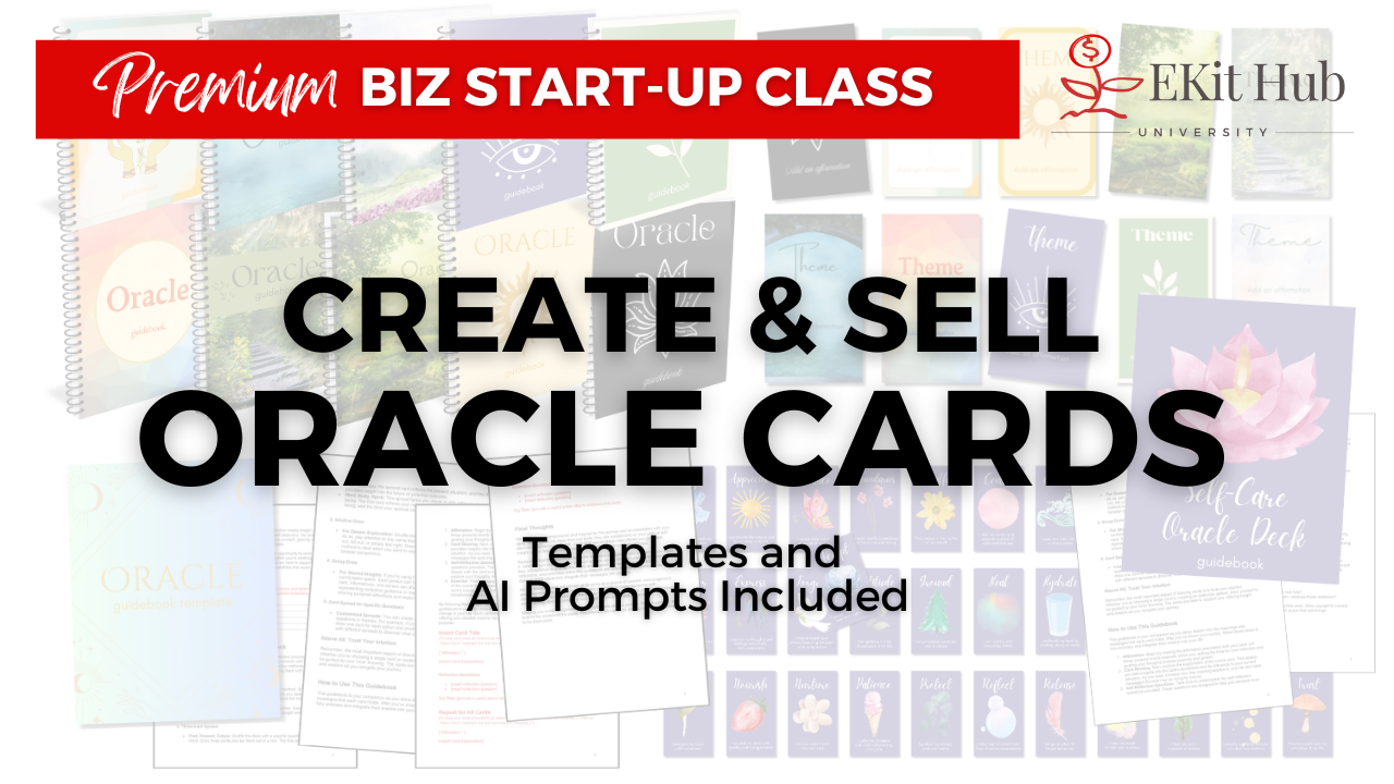 Create & Sell Oracle Cards Training...including AI Prompts to Plan Your Products FAST!