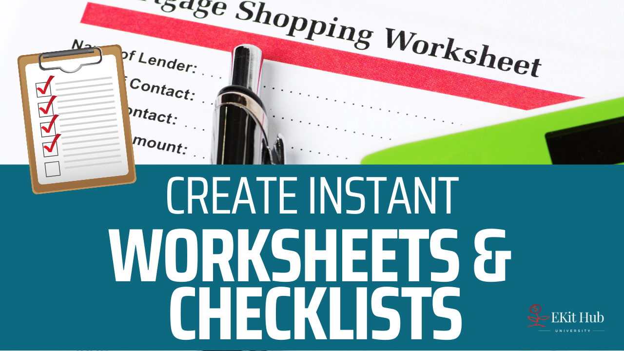 Create Instant Checklists and Worksheets from Course Content