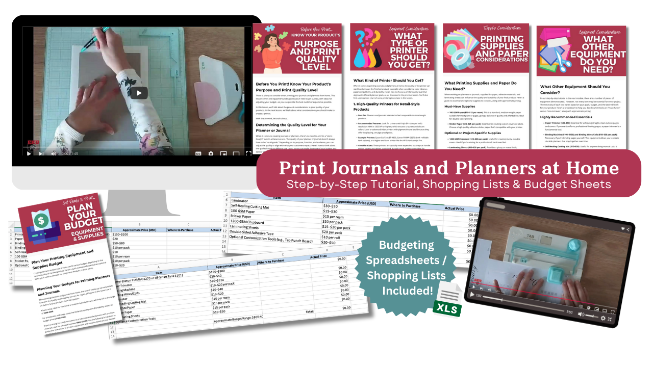 Print-at-Home Journals and Planners